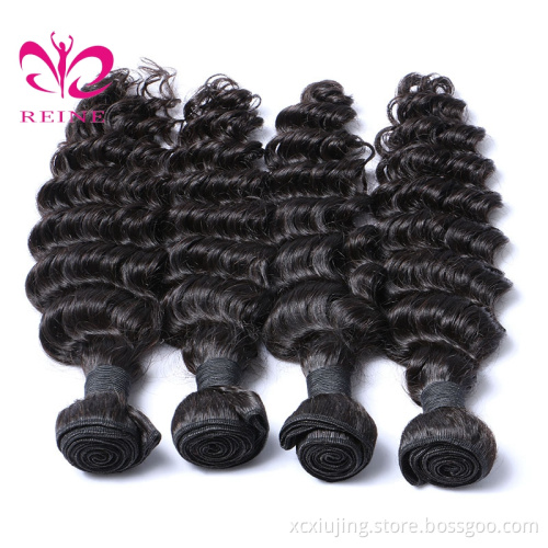 Wholesale deep  Wave 3/4 Bundles  Virgin Malaysian Deep Wave Hair, Unprocessed Wave Wet And Wavy Human Hair Weave